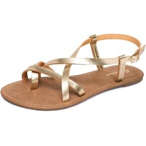 Women's Gladiator Flat Sandals Fisherman Strappy Sandals Ankle Strap Sandals