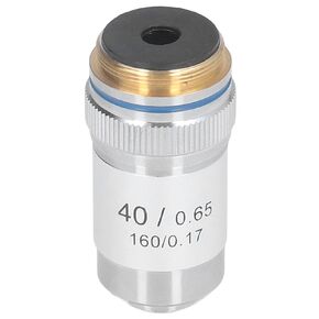 40X High Magnification Objective, 40X Microscope Achromatic Objective Lens Brass Chrome Plated Interface 20.2mm for Compound Microscopes, Tools