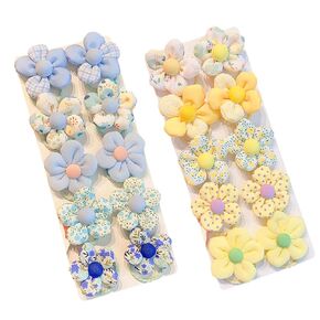 20PCS Blue Baby Kids Small Pony Tails Hair Ties，Kids Elastic Hair Ties，Flower Hair Ties For Girls，Cute Hair Ties Toddler Hair Accessories For Girls，Baby Hair Ties No Damage