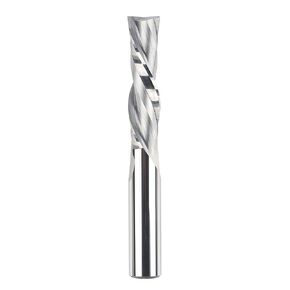 SpeTool Spiral Downdcut Router Bits Extra Long (4 inch) with 1/2 Inch Shank, 1/2 Inch Cutting Diameter Solid Carbide CNC End Mill for Wood Carving, Plunge Cut