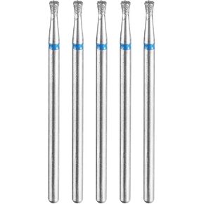 HARFINGTON 5pcs 200-230 Grits Diamond Grinding Bit 4mm Inverted Cone Head 2.35mm Shank 3mm Length Stone Sanding Drill Bits Rotary Tool for Ceramic Glass Grinding, Polishing