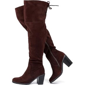 Luoika Women's Wide Calf Over the Knee High Boots, Wide Width Stretchy Fall Winter Boots.