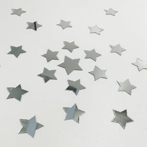 52Pcs Stars Acrylic Mirror Wall Stickers 2 Sizes Stars Stickers with Adhesive Art Decal 3D Wall Decorations for Baby Kids Bedroom Home DIY Decor (Silver Stars)