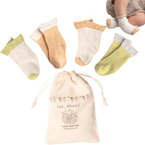 جوارب عضوية من Preemie للفتيات والأولاد، جوارب للرضع الخدج - جوارب Preemie - NICU Baby Essential-2-5lb for Preemie Baby in Kuwait