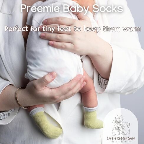جوارب عضوية من Preemie للفتيات والأولاد، جوارب للرضع الخدج - جوارب Preemie - NICU Baby Essential-2-5lb for Preemie Baby in Kuwait