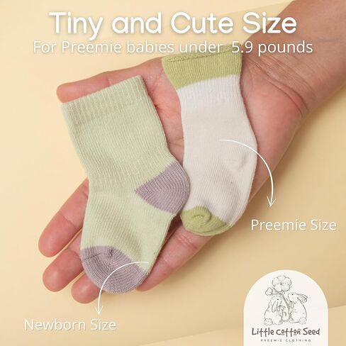 جوارب عضوية من Preemie للفتيات والأولاد، جوارب للرضع الخدج - جوارب Preemie - NICU Baby Essential-2-5lb for Preemie Baby in Kuwait