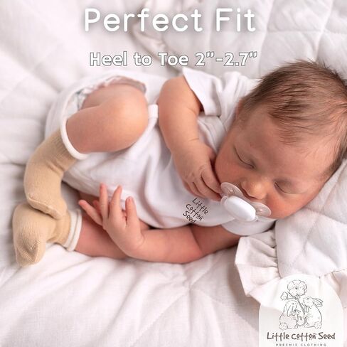 جوارب عضوية من Preemie للفتيات والأولاد، جوارب للرضع الخدج - جوارب Preemie - NICU Baby Essential-2-5lb for Preemie Baby in Kuwait