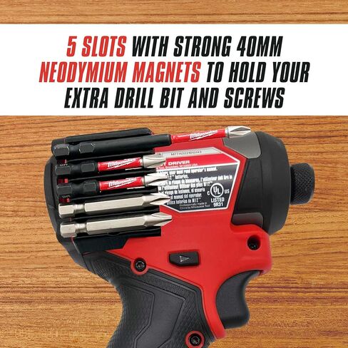 حامل مثقاب مغناطيسي RageCraft فقط للجيل 3 Milwaukee M12 Gen 3 Impact Driver (3453-20) | منظم رؤوس المثقاب، مثالي للكهربائيين والبناء والمشروعات اليدوية | الجانب الأيمن in Saudi Arabia