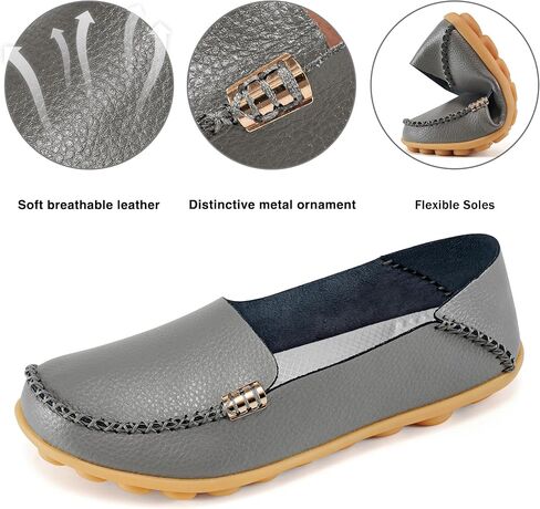 Alicegana Loafers for Women Casual Shoes: Comfortable Slip on Penny Loafers | Dressy Flats Moccasins with Memory Foam Insole & Non Slip Sole for Walking Driving Shopping Working in Saudi Arabia