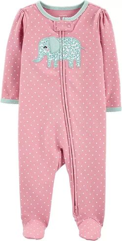Carter's Girls' 1-Piece 100% Snug Fit Footie Sleeper PJs in Saudi Arabia