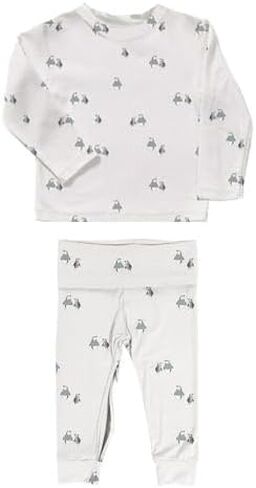 GUNAMUNA Unisex Baby Two-Piece Footie Pajama Set, Easy Diaper Change Zipper, For Infant and Toddler Nap Time in Kuwait