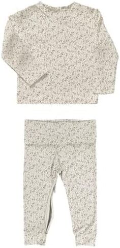 GUNAMUNA Unisex Baby Two-Piece Footie Pajama Set, Easy Diaper Change Zipper, For Infant and Toddler Nap Time in Kuwait