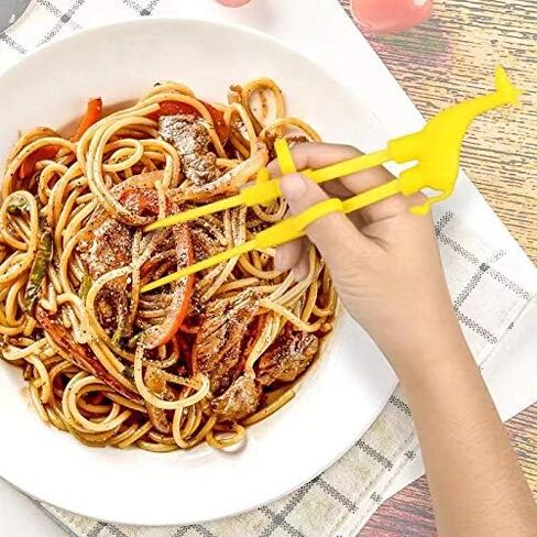 Training Chopsticks, Cute Animal Shape Easy to Use Learning Chopsticks for Kids With attachable for Right or Left Handed Child Adults Beginners (4 pack) in Saudi Arabia