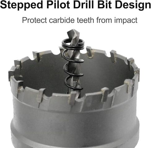 Hordion 1 3/8inch/35mm Carbide Hole Saw Cutter Drill Bit Tooth Tipped TCT Hole Cutter for Stainless Steel Sheet Metal Sheet Plastic FRP Board in Kuwait