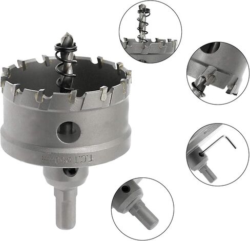 Hordion 1 3/8inch/35mm Carbide Hole Saw Cutter Drill Bit Tooth Tipped TCT Hole Cutter for Stainless Steel Sheet Metal Sheet Plastic FRP Board in Kuwait