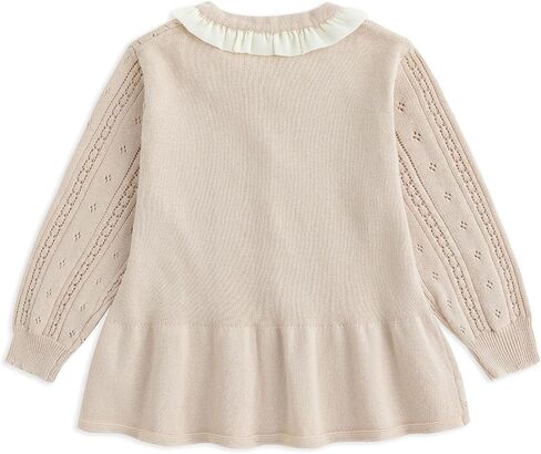 Curipeer Baby Girl Long Cardigan Dress Sweater Cream Button Down Toddler Girl Knitted Outfits in Saudi Arabia