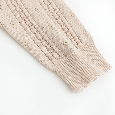 Curipeer Baby Girl Long Cardigan Dress Sweater Cream Button Down Toddler Girl Knitted Outfits in Saudi Arabia
