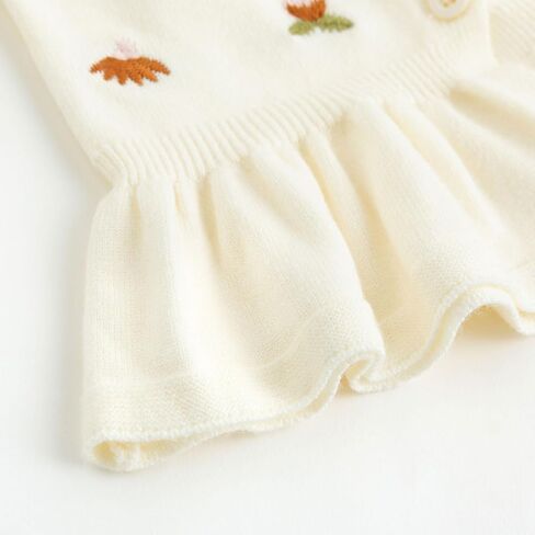 Curipeer Baby Girl Long Cardigan Dress Sweater Cream Button Down Toddler Girl Knitted Outfits in Saudi Arabia