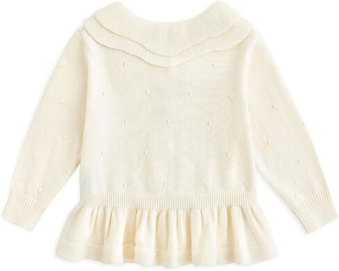 Curipeer Baby Girl Long Cardigan Dress Sweater Cream Button Down Toddler Girl Knitted Outfits in Saudi Arabia
