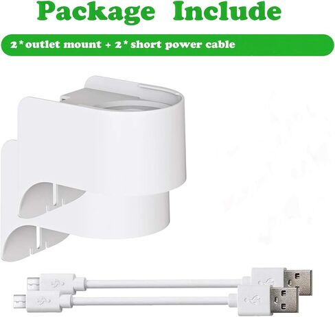 Outlet Mount for Ring Indoor Cam (2nd Gen and 1nd Gen), 1 Pack Plug-in Wall Mount Stand with Power Plug, 360 Degree Swivel and Space Saving Design (Ring Camera are Not Included) in Saudi Arabia