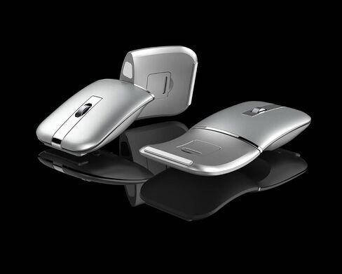 Wireless Bluetooth Mouse Mute Arc Mouse for Laptop,Bluetooth/2.4GHz Dual-Mode Rechargeable Mice,Rotating Ultra Thin for Desktop PC MacBook Pro Chromebook Lenovo Device Travel in Saudi Arabia