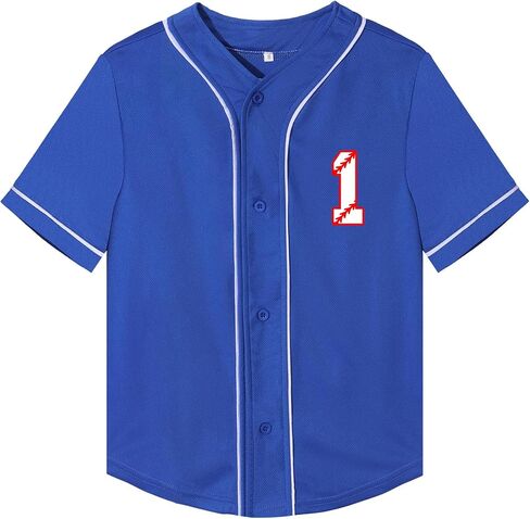 تي شيرت Mowbeat Baby Baseball Jersey لعمر سنة واحدة لحفلات أعياد الميلاد بأكمام قصيرة وأزرار تي شيرت للأطفال الرضع الأول هدية in Saudi Arabia