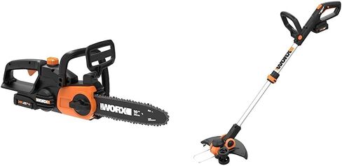 Worx 20V 10" Chainsaw and Turbine Blower Power Share Combo - WG915 (Battery & Charger Included) in Saudi Arabia