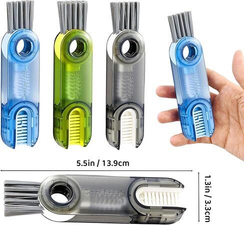 3-in-1 Silicone Bottle Cleaning Brush Set (3 Pack)– Multifunctional Cup Lid Brush, Straw Cleaner & Tiny Detail Brush for Thorough Cleaning of Bottles, Lids, and Straws in Saudi Arabia