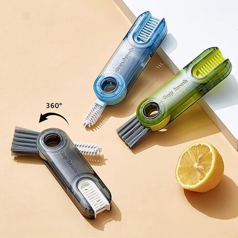 3-in-1 Silicone Bottle Cleaning Brush Set (3 Pack)– Multifunctional Cup Lid Brush, Straw Cleaner & Tiny Detail Brush for Thorough Cleaning of Bottles, Lids, and Straws in Saudi Arabia