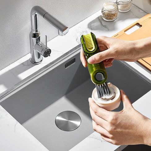3-in-1 Silicone Bottle Cleaning Brush Set (3 Pack)– Multifunctional Cup Lid Brush, Straw Cleaner & Tiny Detail Brush for Thorough Cleaning of Bottles, Lids, and Straws in Saudi Arabia