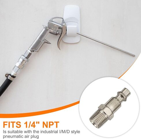 HARFINGTON 5 قطعة قابس هواء صناعي 1/4 "NPT ذكر M نمط تدفق عالي توصيل سريع تركيبات هواء ملحقات ضاغط الهواء in Saudi Arabia