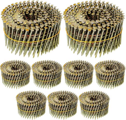 3600 Count Siding Nails, 15-Degree Wire Collated Coil Ring Shank Nails, Full Round Head Hot-Dipped Siding Nailer Attachment Replacement Parts(1 1/2 Inch) in Saudi Arabia