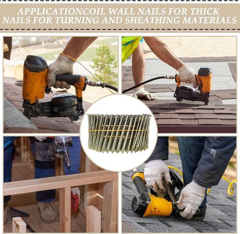 3600 Count Siding Nails, 15-Degree Wire Collated Coil Ring Shank Nails, Full Round Head Hot-Dipped Siding Nailer Attachment Replacement Parts(1 1/2 Inch) in Saudi Arabia