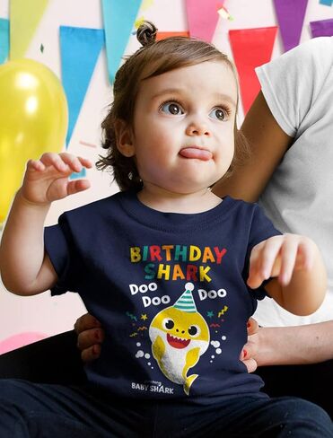 تي شيرت Baby Shark لزي سمكة القرش لعيد الميلاد الثاني الأول للصبيان والبنات والرضع والأطفال in Saudi Arabia