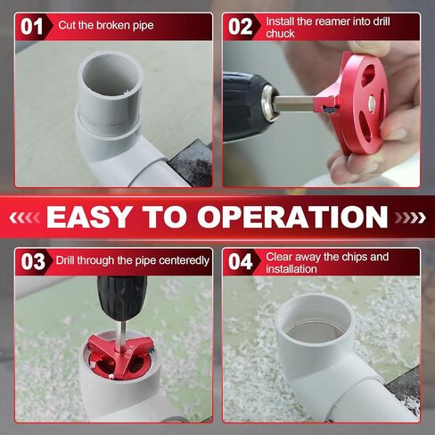 طقم مخرطة أنابيب PVC 7 قطع مع 3 حشوات كربيد مربعة، موفر تركيب PVC مع 3/4 بوصة، 1 بوصة، 1-1/4 بوصة، 1-1/2 بوصة، 2 بوصة، 3 بوصة، 4 بوصة، موفر مقبس PVC لأنابيب SCH40 PVC، ABS PVC، CPVC in Saudi Arabia