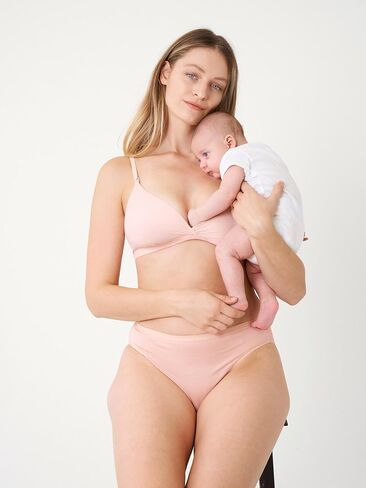 MOMANDA Women's Inbarely Nursing Bras Wireless Bralette V Neck Seamless No Underwire Maternity Bra for Breastfeeding in Saudi Arabia