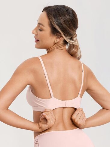 MOMANDA Women's Inbarely Nursing Bras Wireless Bralette V Neck Seamless No Underwire Maternity Bra for Breastfeeding in Saudi Arabia