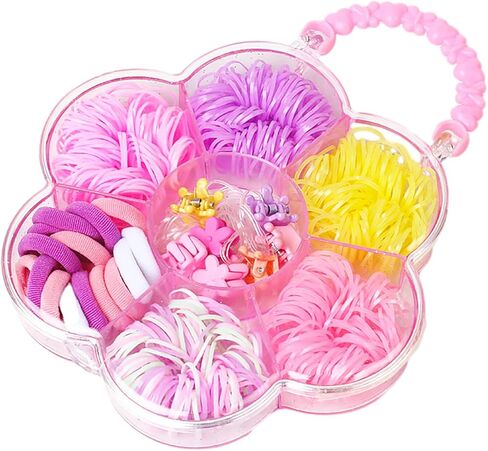 ربطات شعر للأطفال، ربطات شعر صغيرة للفتيات الصغيرات، شعر ناعم، شعر مطاطي صغير مع صندوق منظم in Kuwait