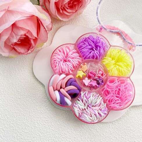 ربطات شعر للأطفال، ربطات شعر صغيرة للفتيات الصغيرات، شعر ناعم، شعر مطاطي صغير مع صندوق منظم in Kuwait