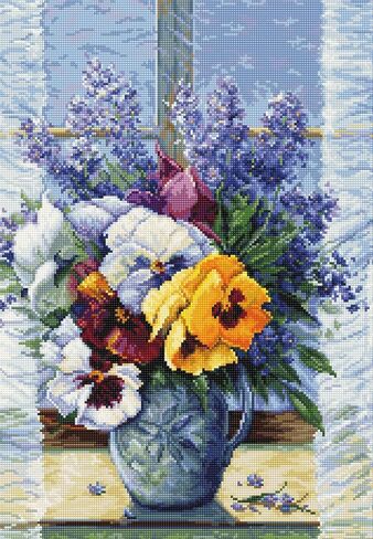 مجموعة الغرز المتقاطعة Luca-S سحر الفاوانيا، مجموعة الغرز المتقاطعة للبالغين، طقم التطريز، B7019 in Kuwait