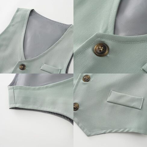 ARTMINE Toddler Boy Clothes Suit Gentleman Wedding Outfits, Formal Dress Shirt+Bowtie+Vest+Pants in Kuwait