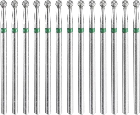 HARFINGTON 13pcs 100-120 Grits Diamond Grinding Bit 2.7mm Ball Head 2.35mm Shank 2.2.7mm Length Stone Sanding Drill Bits Rotary Tool for Ceramic Glass Grinding, Polishing in Saudi Arabia