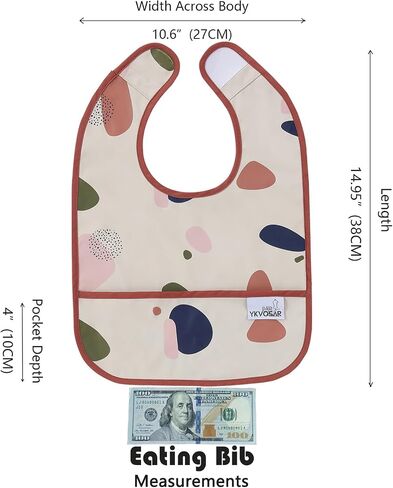 Baby Bibs for Eating Waterproof Baby Bibs Baby Feeding Bibs 2 Packs Washable Baby Food Bibs 6-24 Months in Saudi Arabia