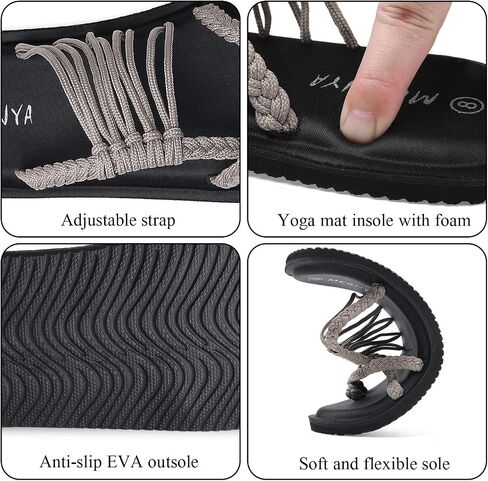 MEGNYA Yoga Mat Flip Flops for Women, Comfortable Foam Walking Sandals, Flexible and Lightweight Slippers for Beach/Holiday/Poolside/Outdoor Activities in Saudi Arabia