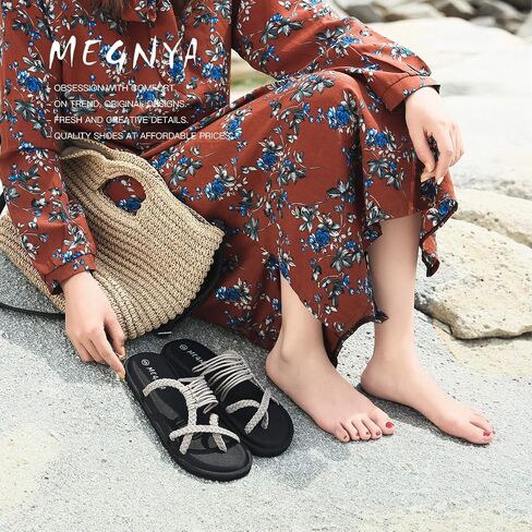 MEGNYA Yoga Mat Flip Flops for Women, Comfortable Foam Walking Sandals, Flexible and Lightweight Slippers for Beach/Holiday/Poolside/Outdoor Activities in Saudi Arabia