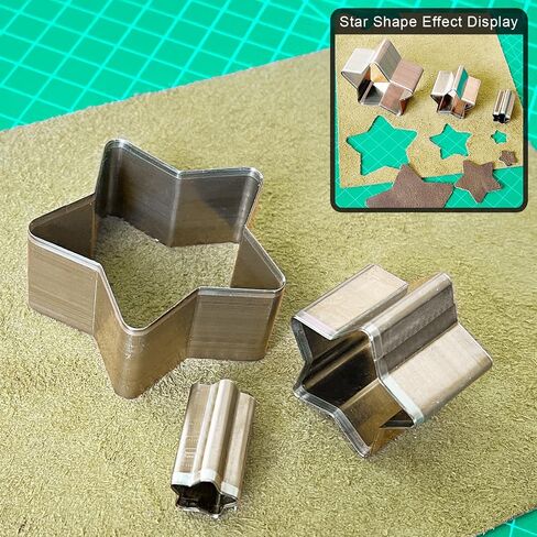 Leather Circle Cutter Tool Set, 9 Pieces Circle Punch Tools 15 20 25 30 35 40 45 50 55mm, High Carbon Steel Round Leather Cutting Dies - Leather Hole Punch Tool Kit for DIY Leather Crafts in Saudi Arabia