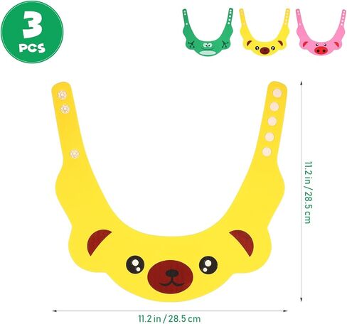 3 قطع قبعة استحمام، قبعة استحمام ناعمة قابلة للتعديل للحماية من الشامبو لحديثي الولادة، in Kuwait