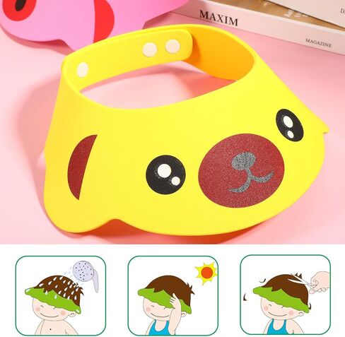 3 قطع قبعة استحمام، قبعة استحمام ناعمة قابلة للتعديل للحماية من الشامبو لحديثي الولادة، in Kuwait