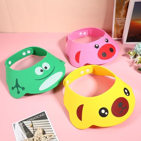 3 قطع قبعة استحمام، قبعة استحمام ناعمة قابلة للتعديل للحماية من الشامبو لحديثي الولادة، in Kuwait