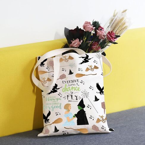 TSOTMO Musical Theatre Makeup Bag, Canvas, Beige, Marble Pattern, Ideal for Women's Cosmetics, Stylish Gift for Broadway Lovers in Kuwait
